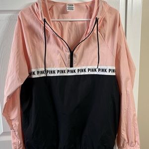 PINK XS Half Zip Windbreaker (Like New)